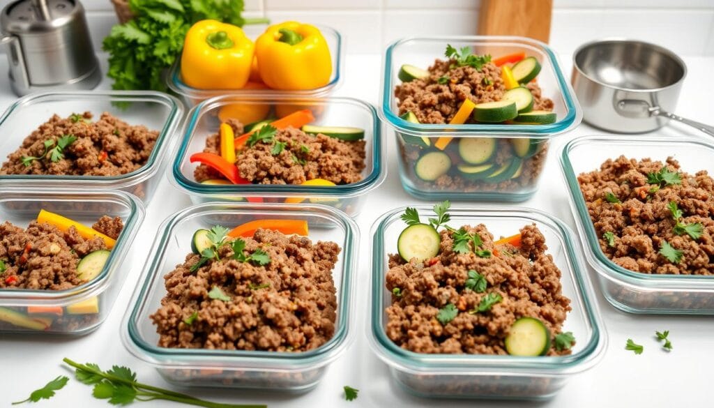 low-carb ground beef meal prep