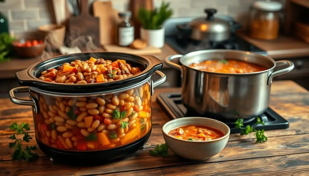 Slow Cooker vs Stovetop Bean Soup