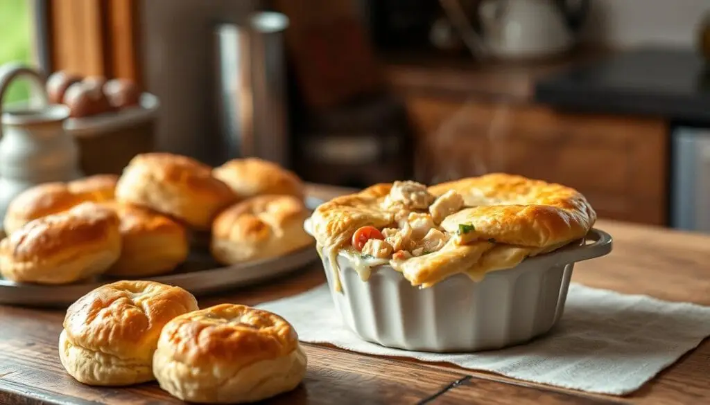 chicken pot pie with red lobster biscuits