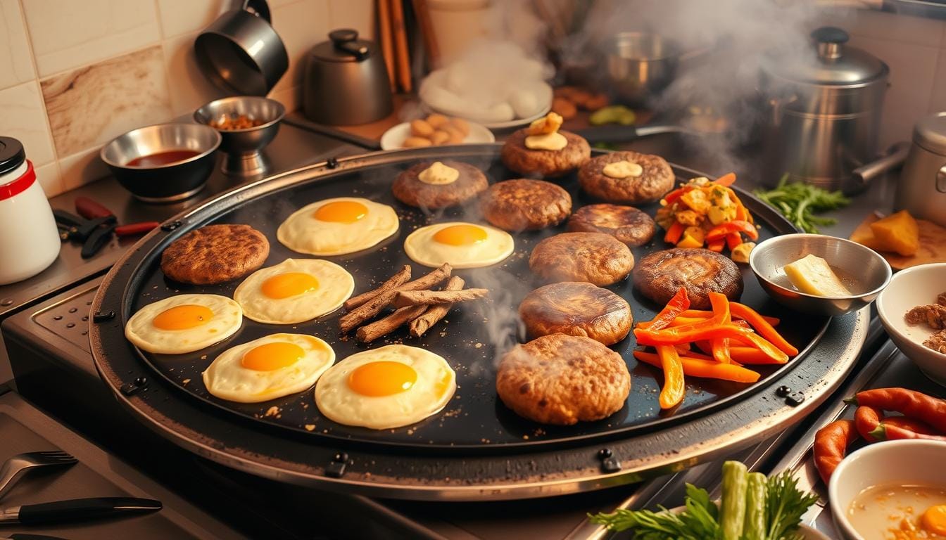 cooking on griddle