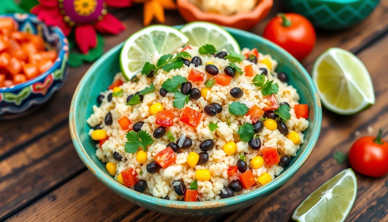 One Pot Fiesta Cauliflower Rice