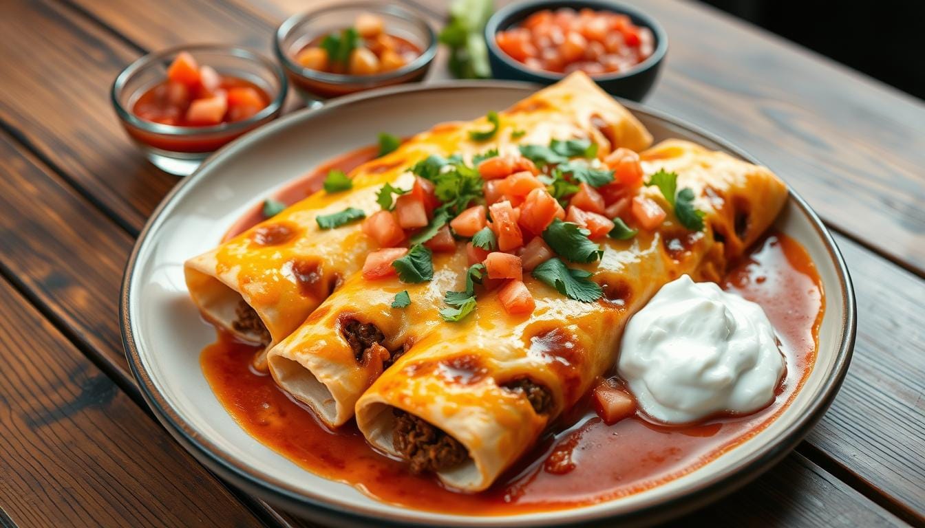 Quick Beef Enchiladas