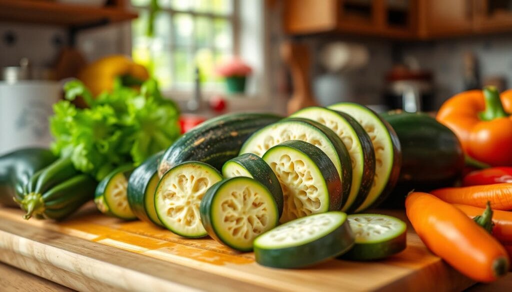 Zucchini for stir fry