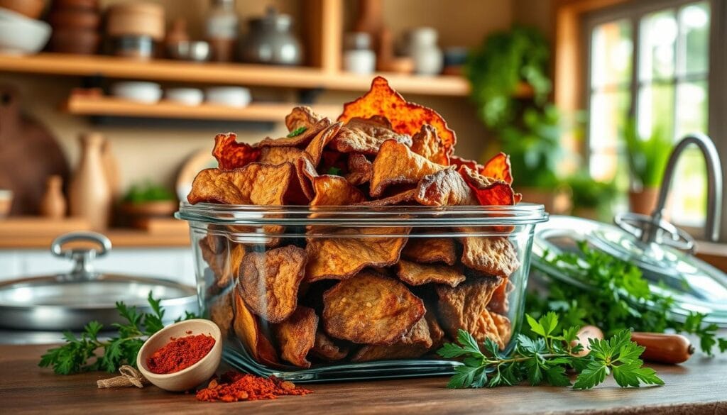 crispy beef chips storage