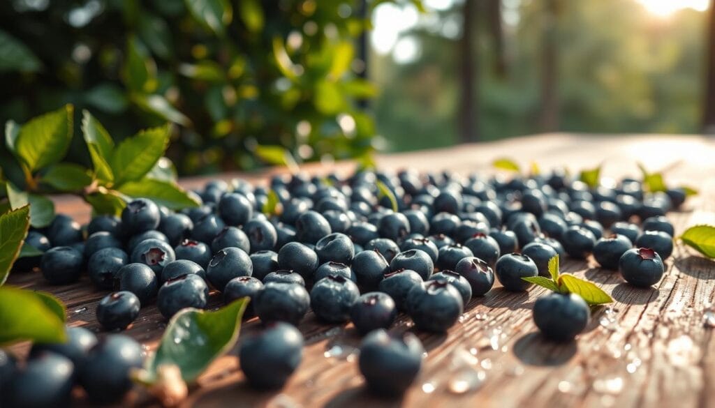 fresh blueberries