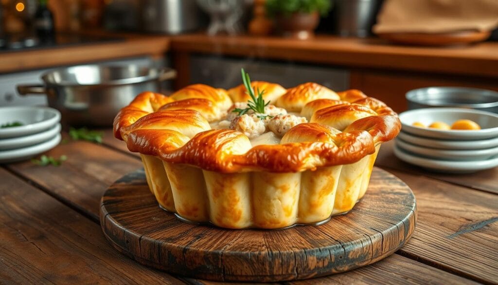 chicken pot pie with crescent rolls