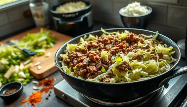 Ground Beef and Cabbage Skillet Recipe