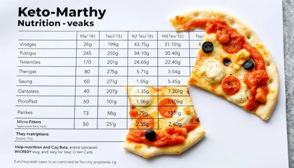keto friendly chicken pizza crust nutrition chart
