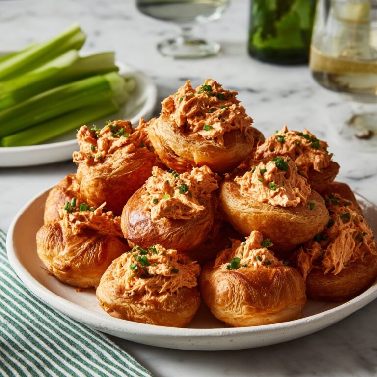 Buffalo Chicken Salad Pastry Puffs Recipe
