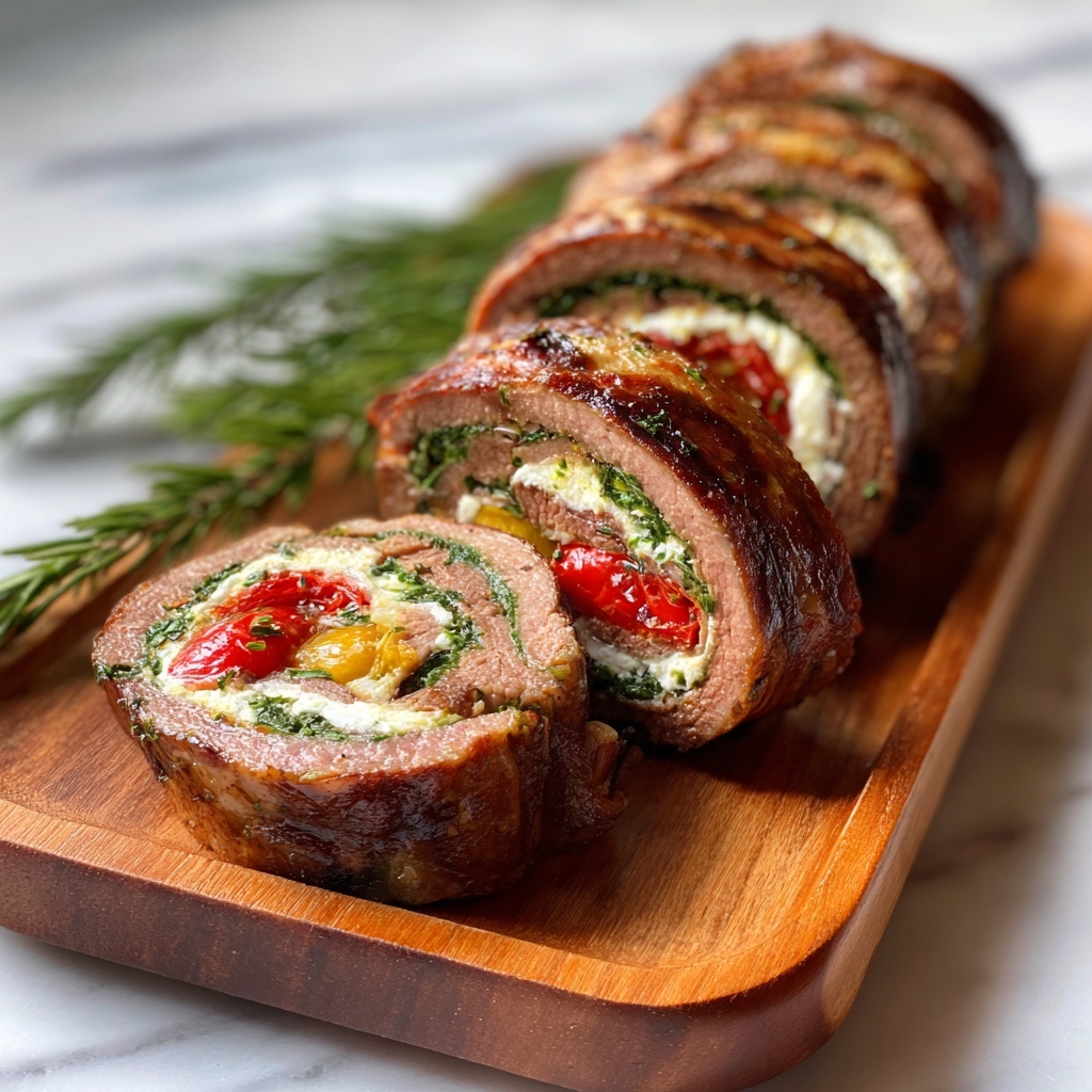 Italian Stuffed Flank Steak Recipe - Recipe Image
