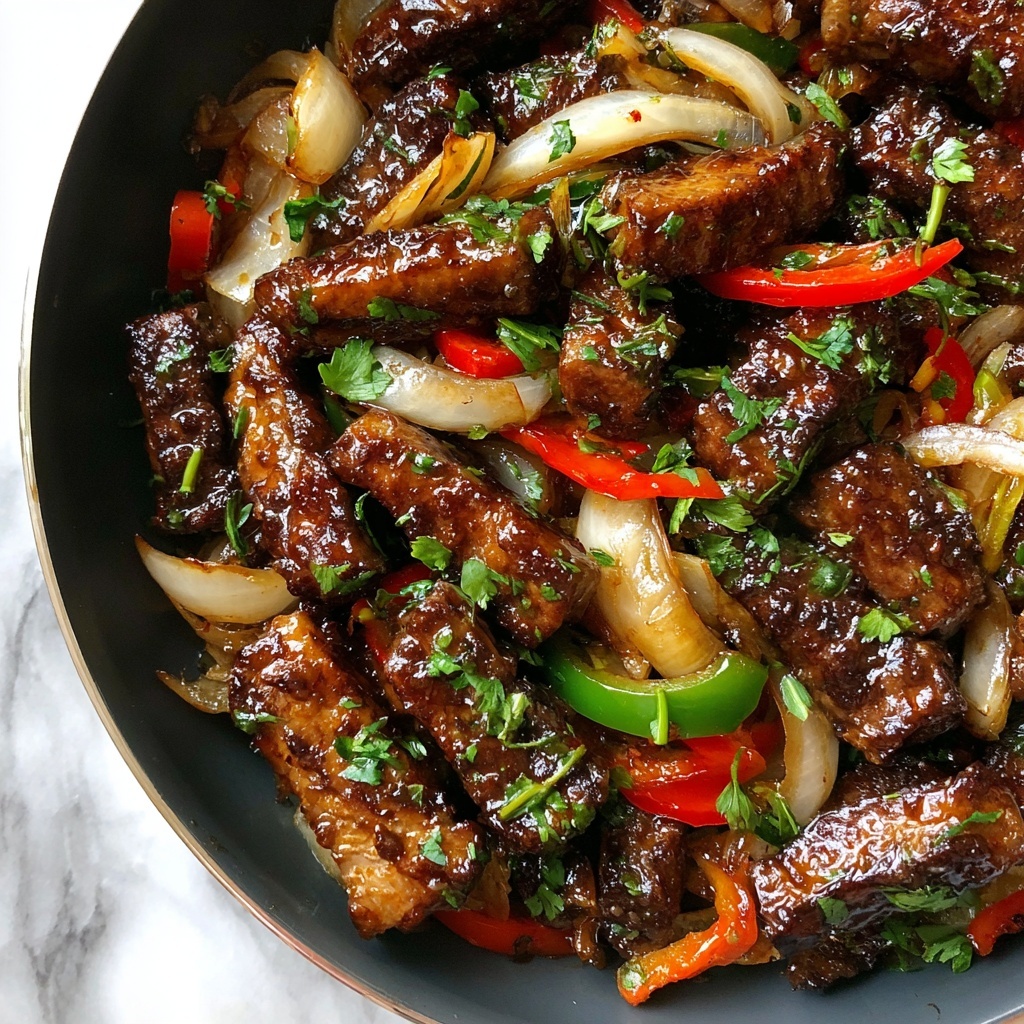 Sizzling Chinese Pepper Steak with Onions Recipe - Recipe Image