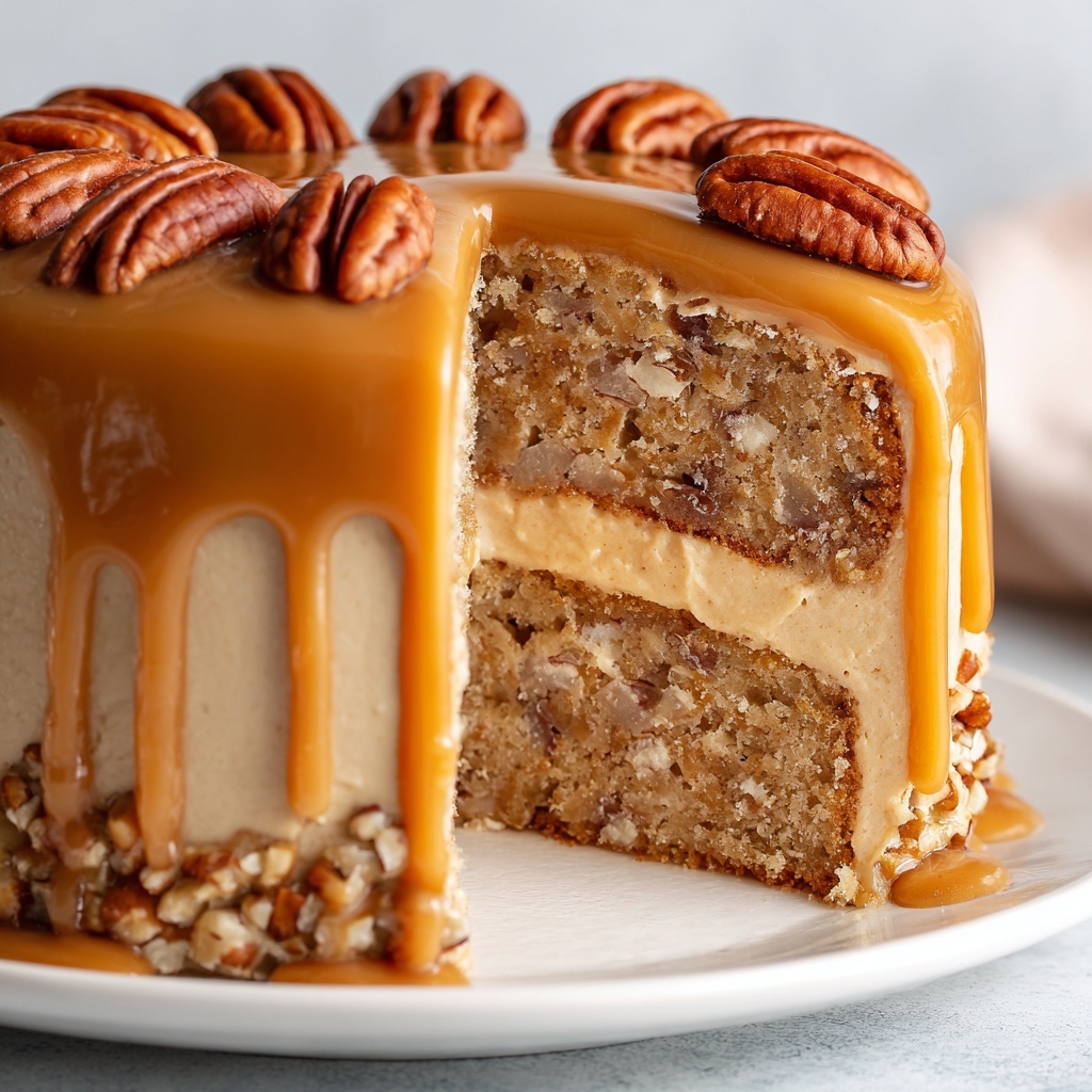 Pecan Caramel Layer Cake Recipe - Recipe Image