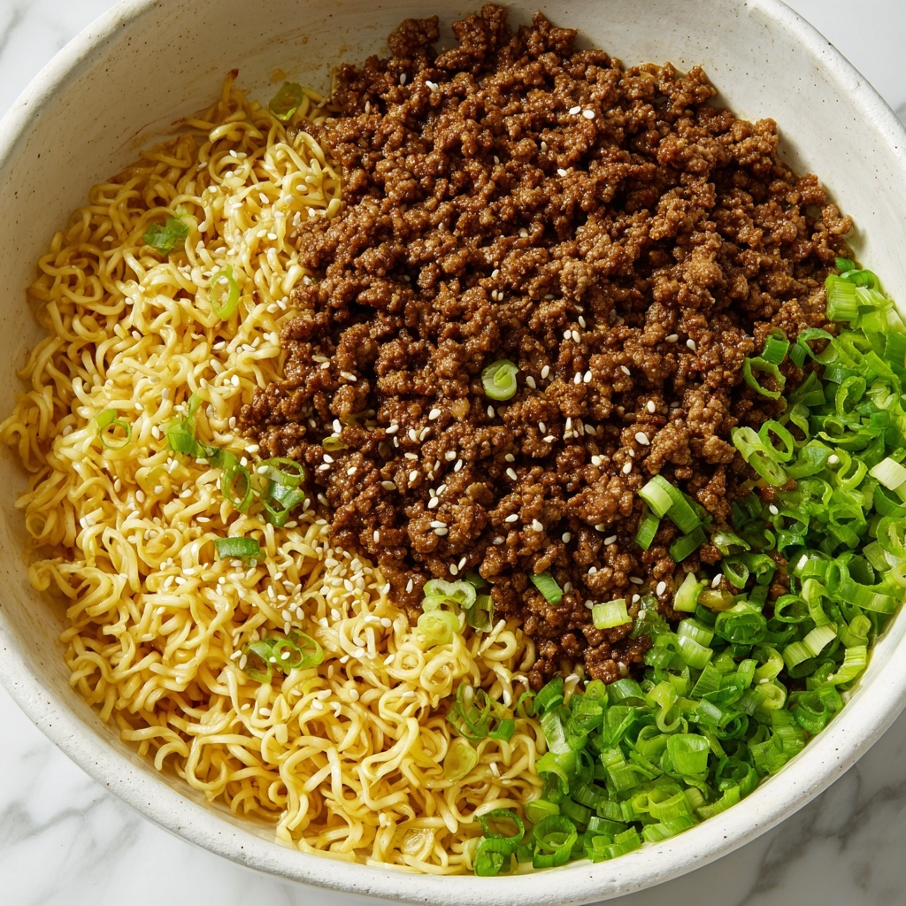 Mongolian Ground Beef Noodles Recipe - Recipe Image