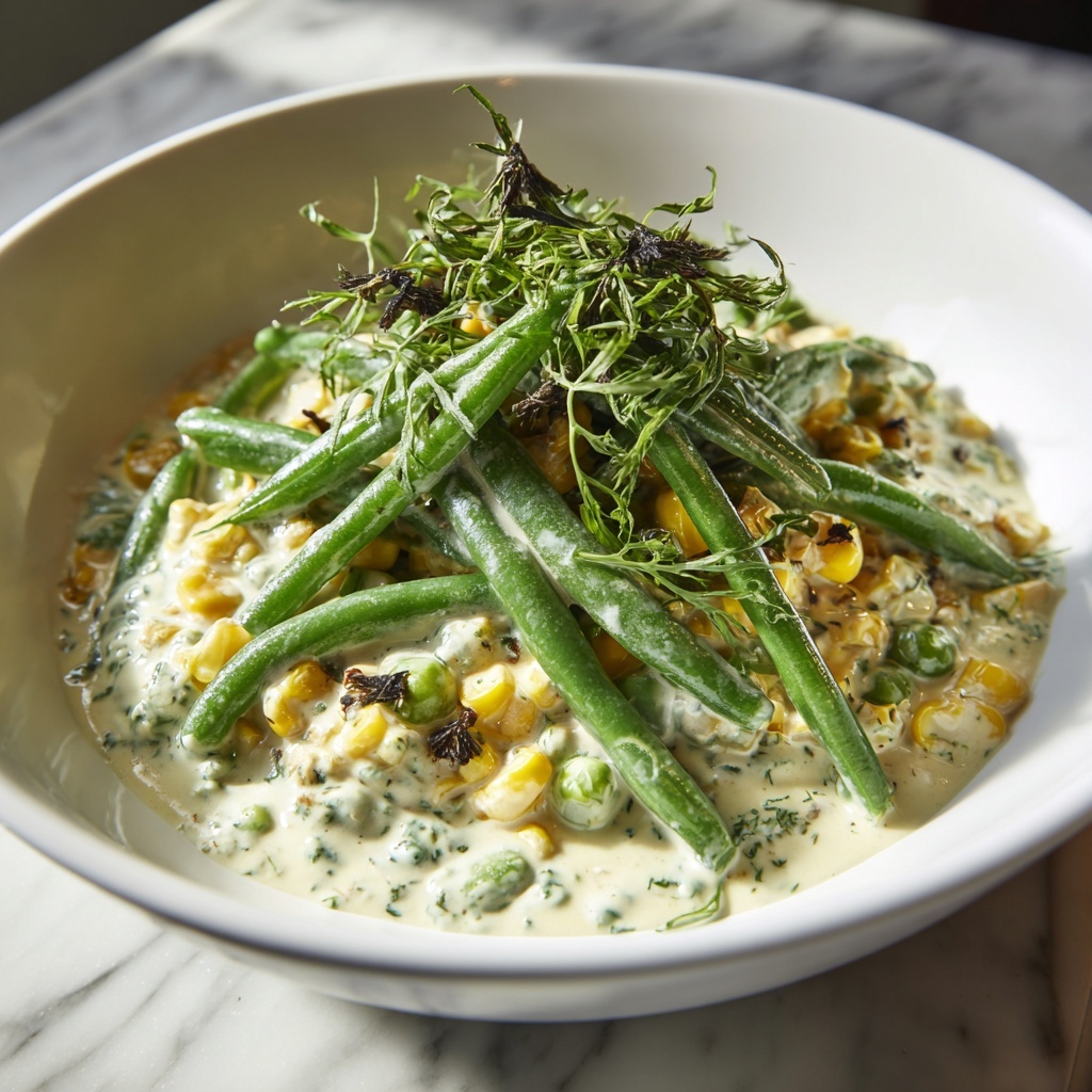 Summer Corn & Green Beans with Herb Butter Recipe - Recipe Image