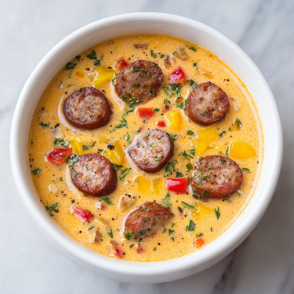 Cheesy Rotel Soup with Smoked Sausage Recipe - Recipe Image
