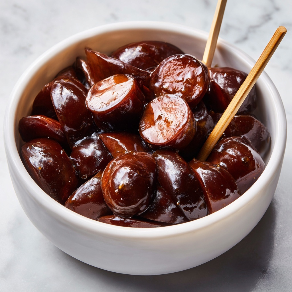 BBQ Smoked Sausage with Charred Peppers and Onions Recipe - Recipe Image