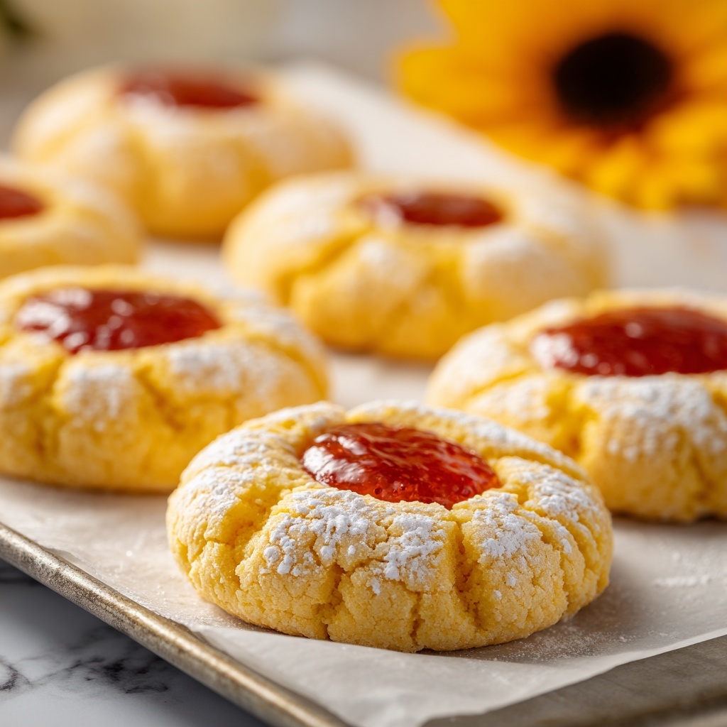 Lemon Curd Thumbprint Cookies Recipe - Recipe Image