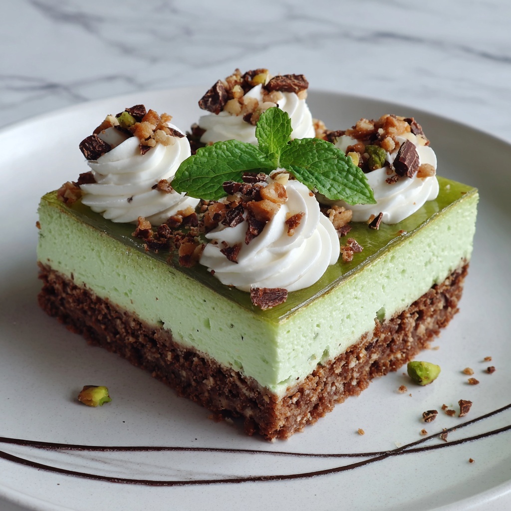 Pistachio Cheesecake with Almond Crust Recipe - Recipe Image