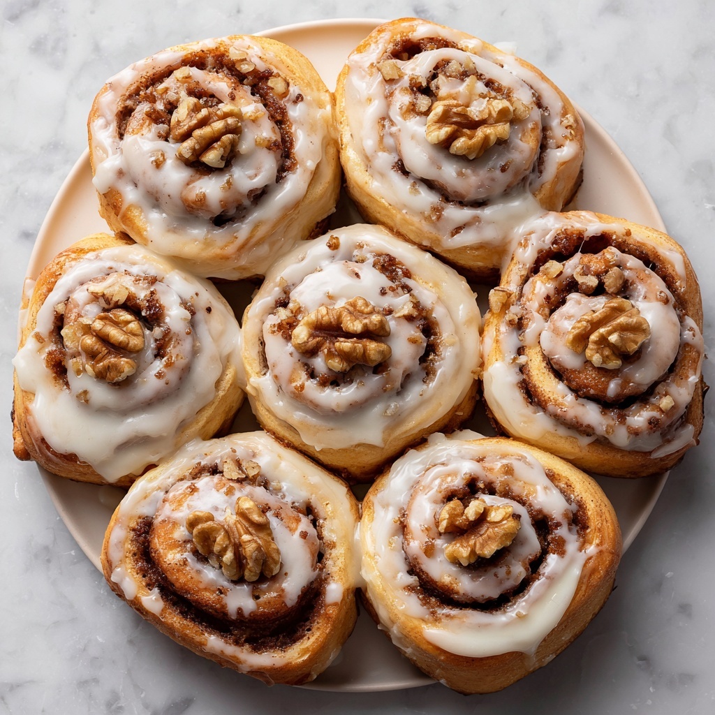 Fluffy Cinnamon-Walnut Rolls with Cream Cheese Frosting Recipe - Recipe Image