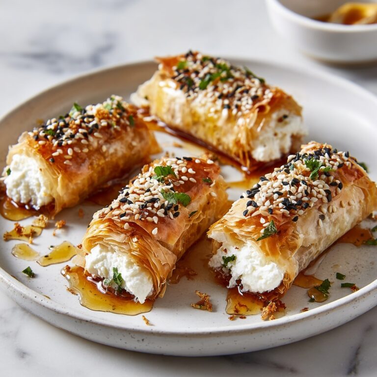 Oven Fried Feta Rolls with Chili Honey Recipe