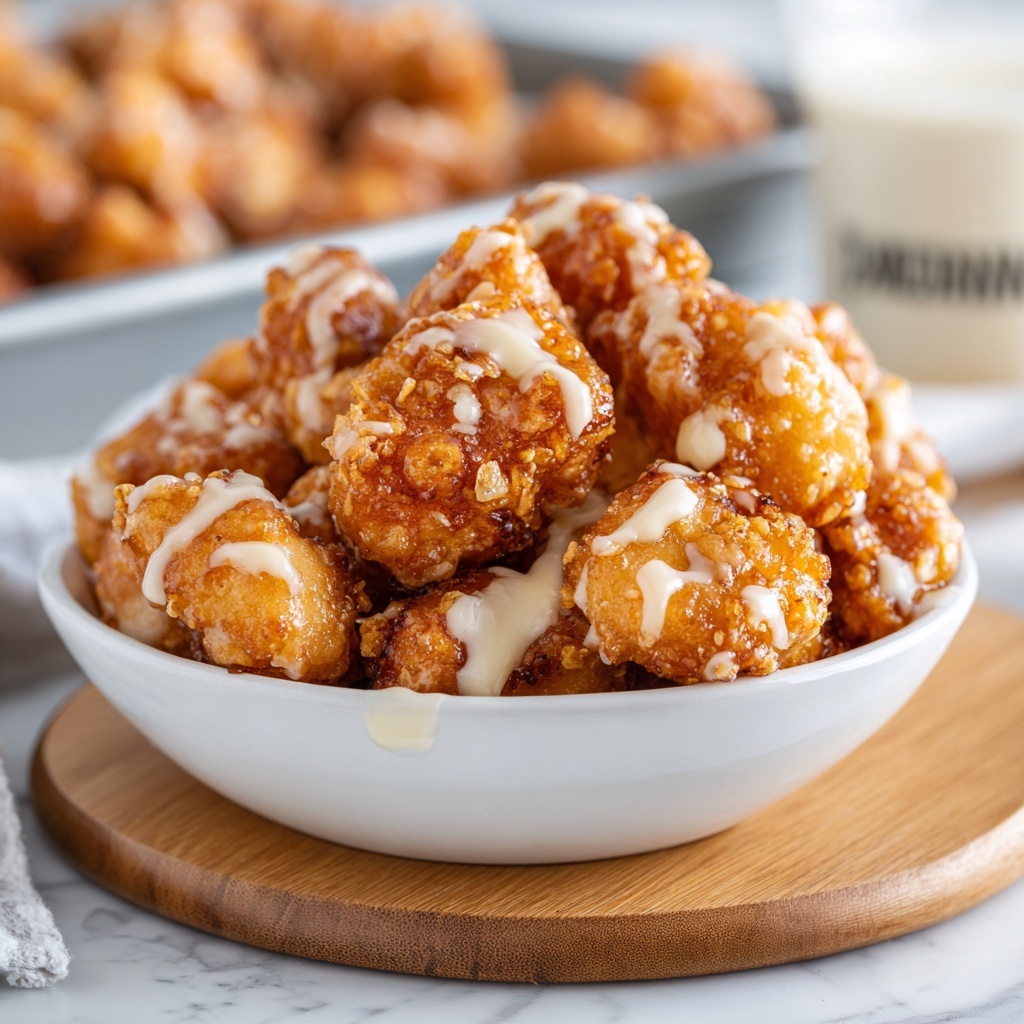 Baked Pumpkin Fritter Bites with Caramelized Glaze Recipe - Recipe Image