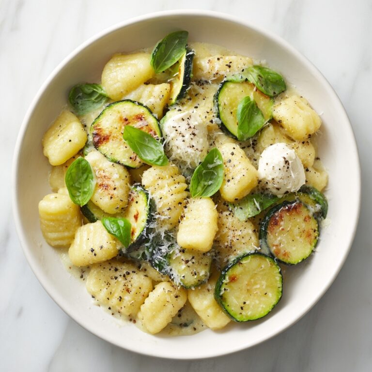 Lemon and Basil Gnocchi with Zucchini, Spinach, and Fresh Mozzarella Recipe
