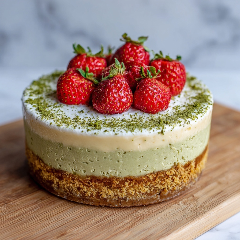 Strawberry Matcha Tres Leches Cake Recipe - Recipe Image