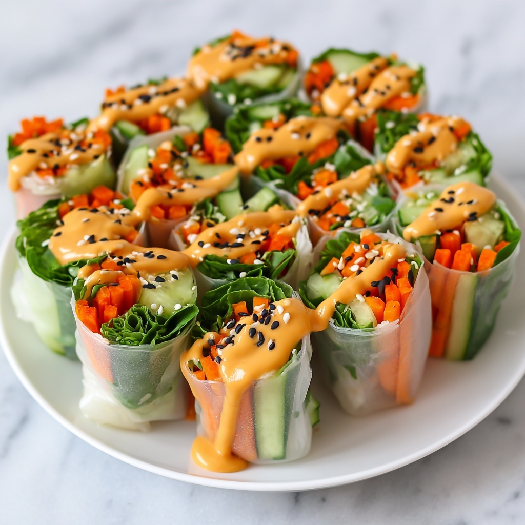 Hearty Veggie Rolls with Peanut Sauce Recipe - Recipe Image