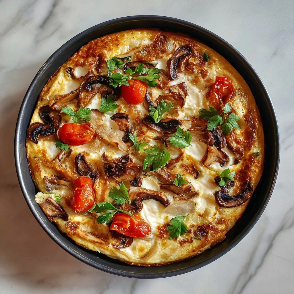 Veggie Frittata with Bell Peppers, Onions, and Mushrooms Recipe - Recipe Image