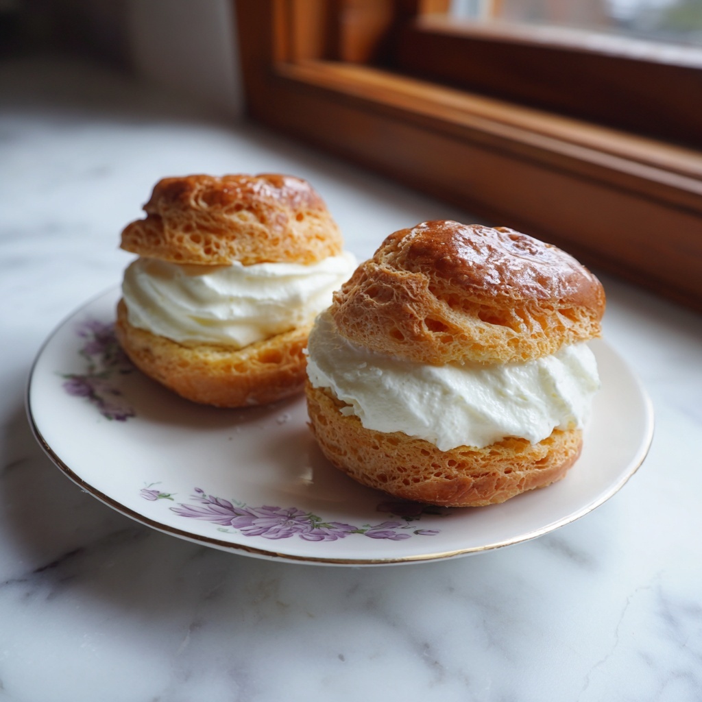 Nutella Cream Filled Profiteroles Recipe - Recipe Image