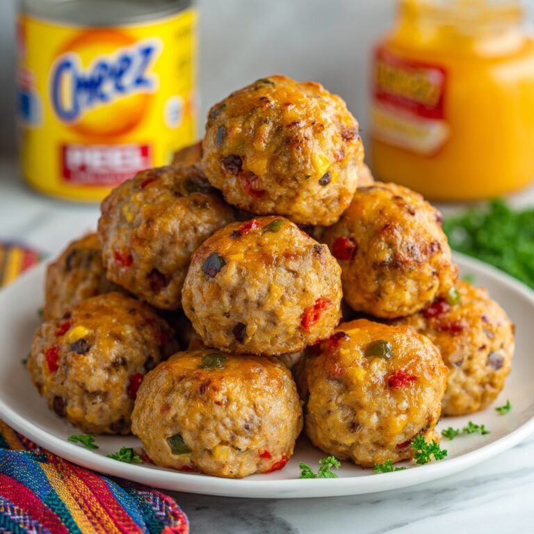 ROTEL Sausage Balls with Cheez Whiz Recipe