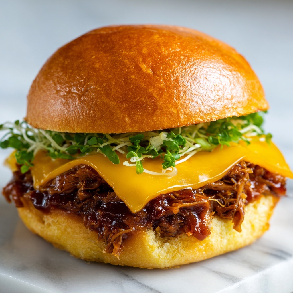 Pulled Beef Sandwich with Barbecue Sauce and Coleslaw Recipe - Recipe Image