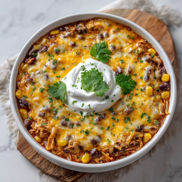 Cheesy Slow Cooker Chicken Enchilada Bake Recipe