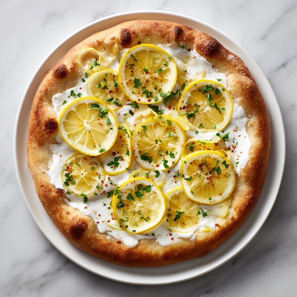 Lemon Pizza with Feta, Garlic, and Fresh Herbs Recipe - Recipe Image