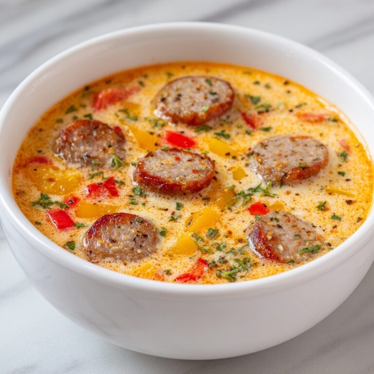 Cheesy Rotel Soup with Smoked Sausage Recipe