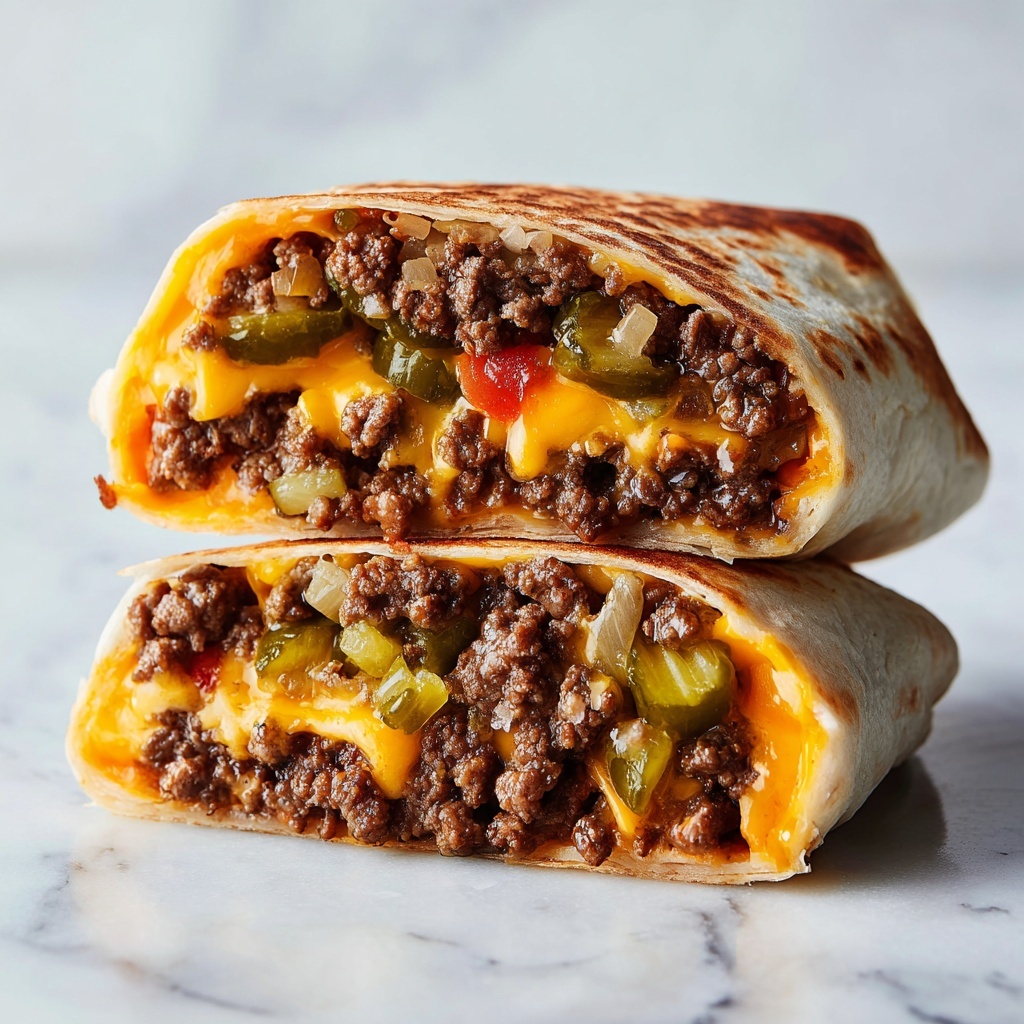 Easy Air Fryer Cheeseburger Wraps Recipe - Recipe Image