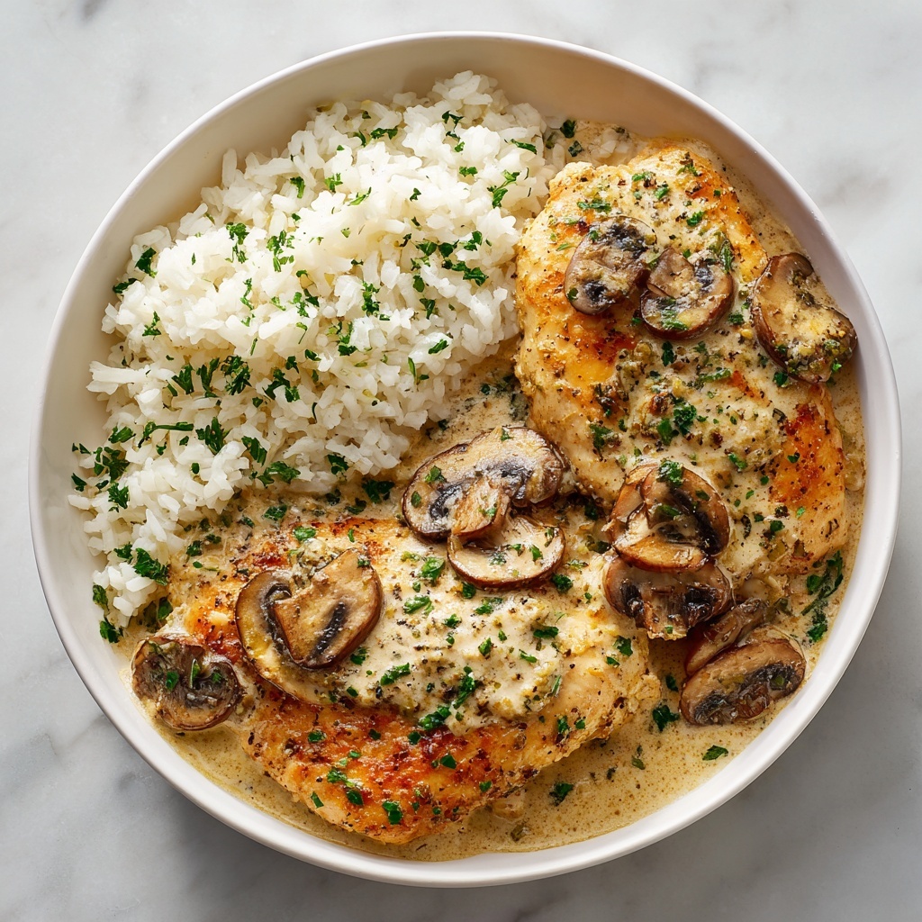 Parmesan-Garlic Mushroom Chicken Recipe - Recipe Image