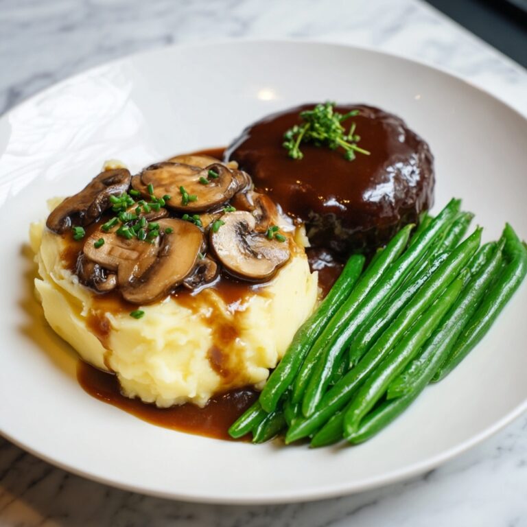 Bobby Flay Salisbury Steak with Mushroom Gravy Recipe
