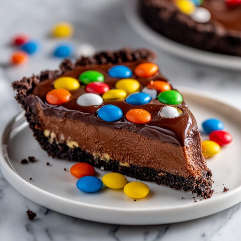 No-Bake Chocolate M&M Pie Recipe