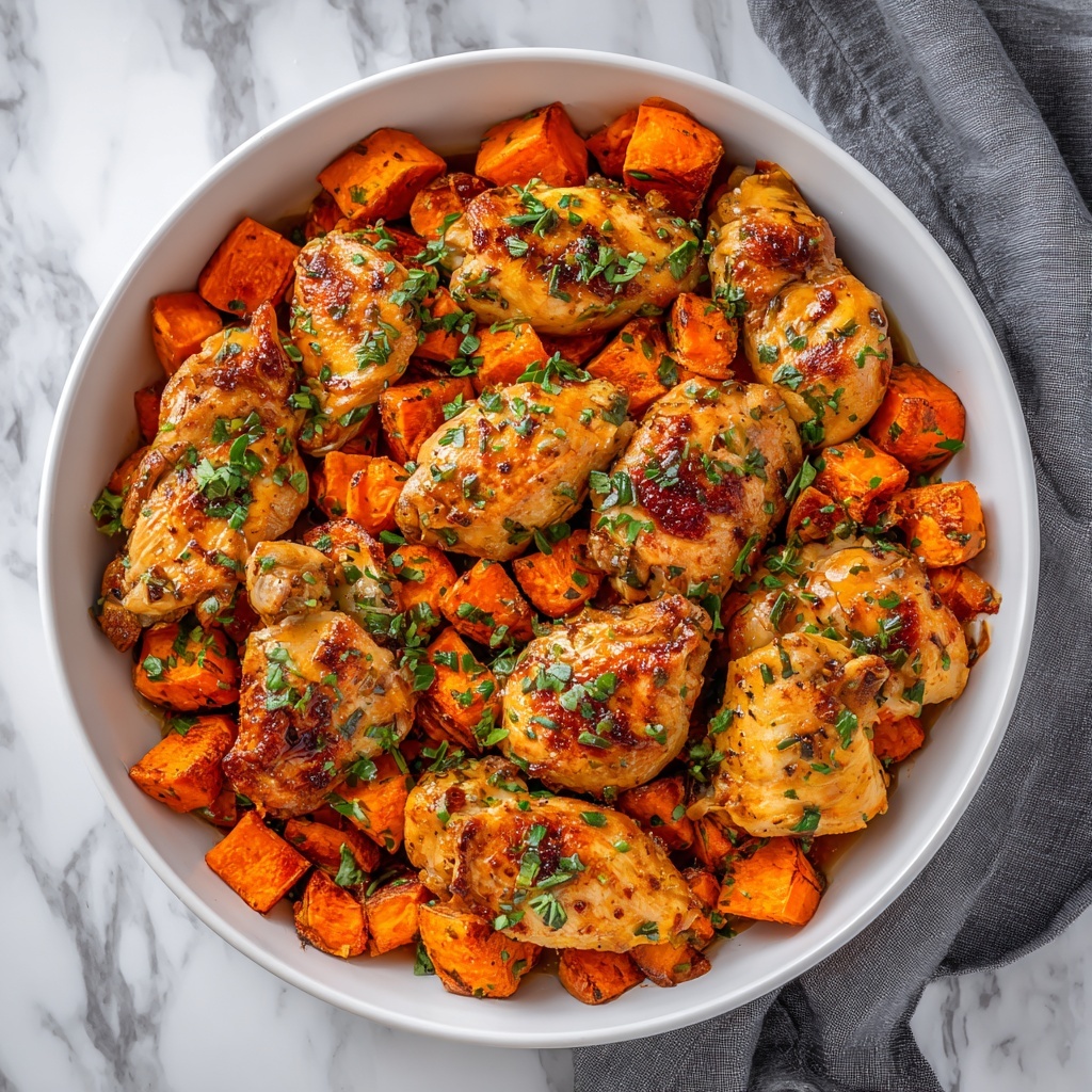 One-Pan Chicken and Sweet Potato Skillet Recipe - Recipe Image