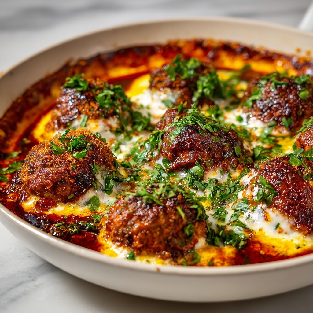 Meatball Casserole with Mashed Potatoes and Mozzarella Recipe - Recipe Image