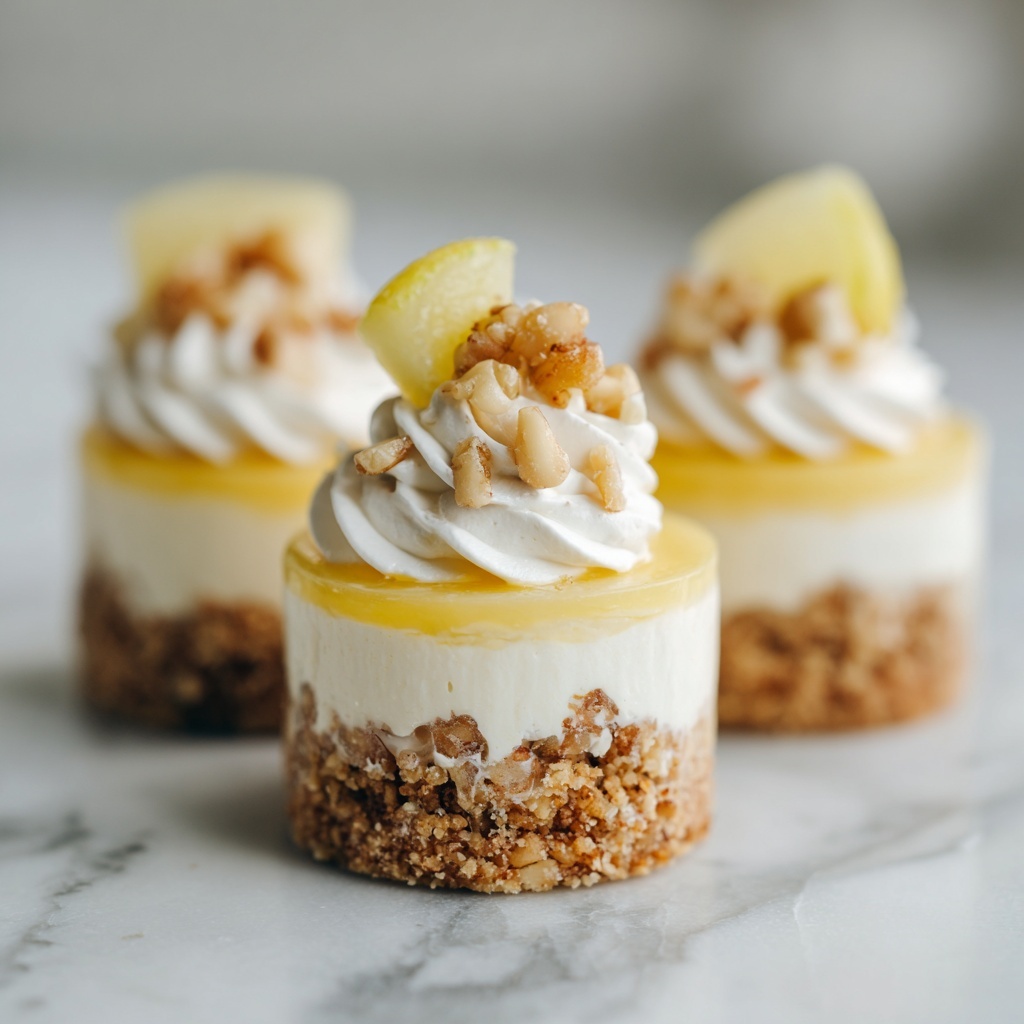 Apple Crisp Mini Cheesecakes Recipe - Recipe Image