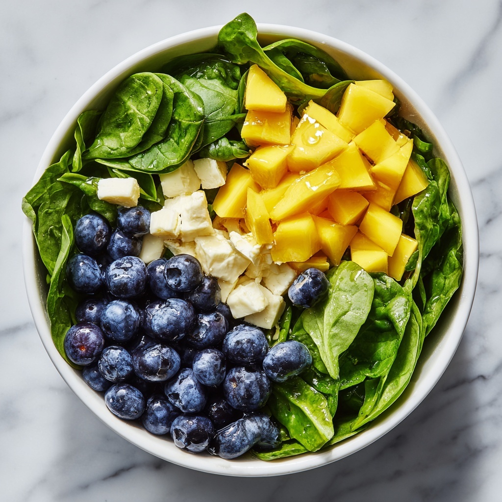 Mango, Blueberry, and Spinach Salad Recipe - Recipe Image