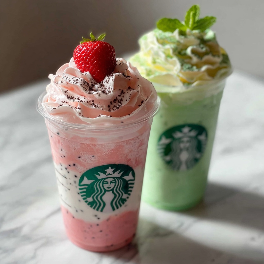 Kiwi Dragonfruit Crush Frappuccinos Recipe - Recipe Image