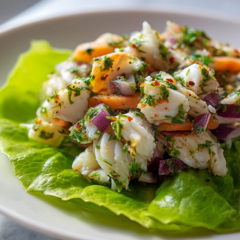 Crab Salad with Fresh Vegetables and Herb Dressing Recipe