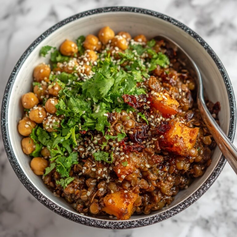 Sweet Potato Lentil Curry with Crispy Sesame Chickpeas Recipe