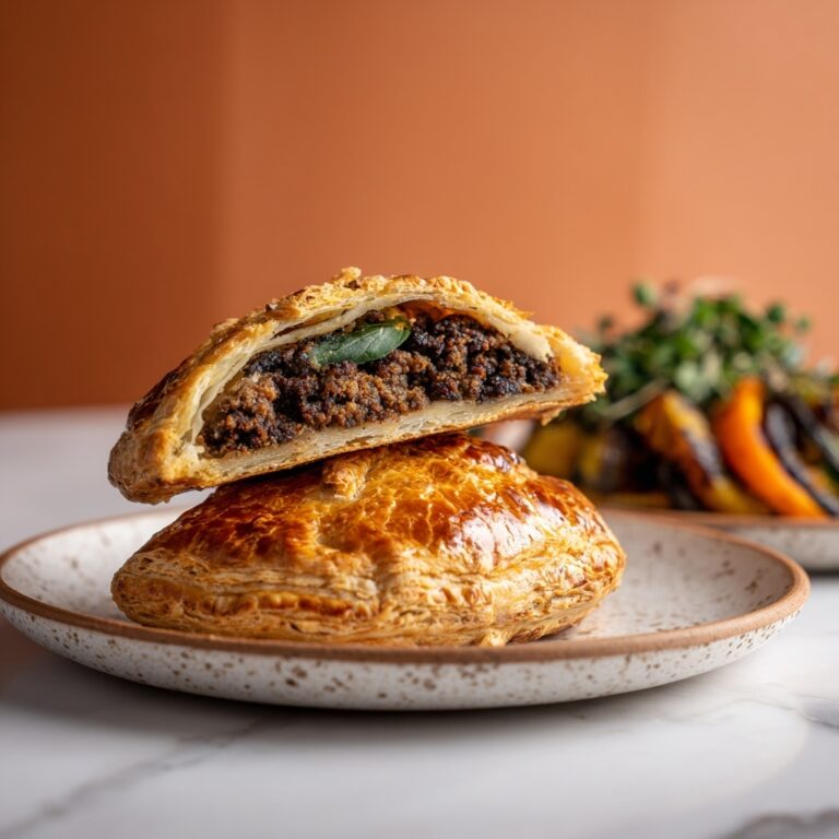 Vegan BBQ Lentil & Mushroom Wellington Recipe