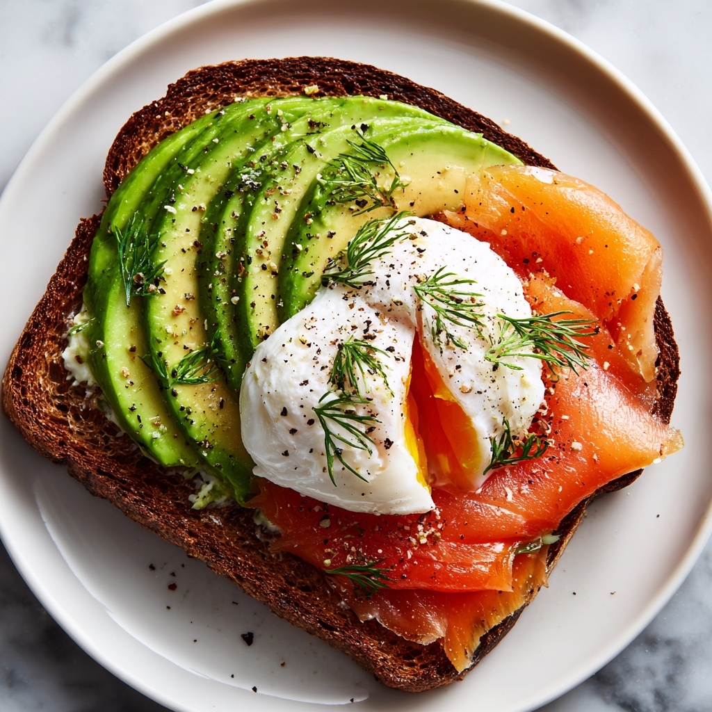 Avocado and Poached Egg with Smoked Salmon Plate Recipe - Recipe Image