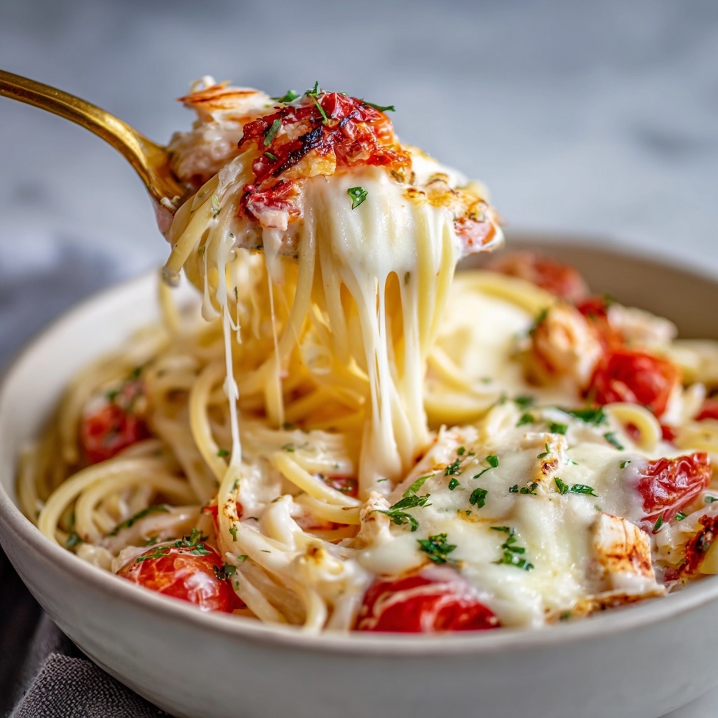 Creamy Chicken Spaghetti Bake Recipe - Recipe Image