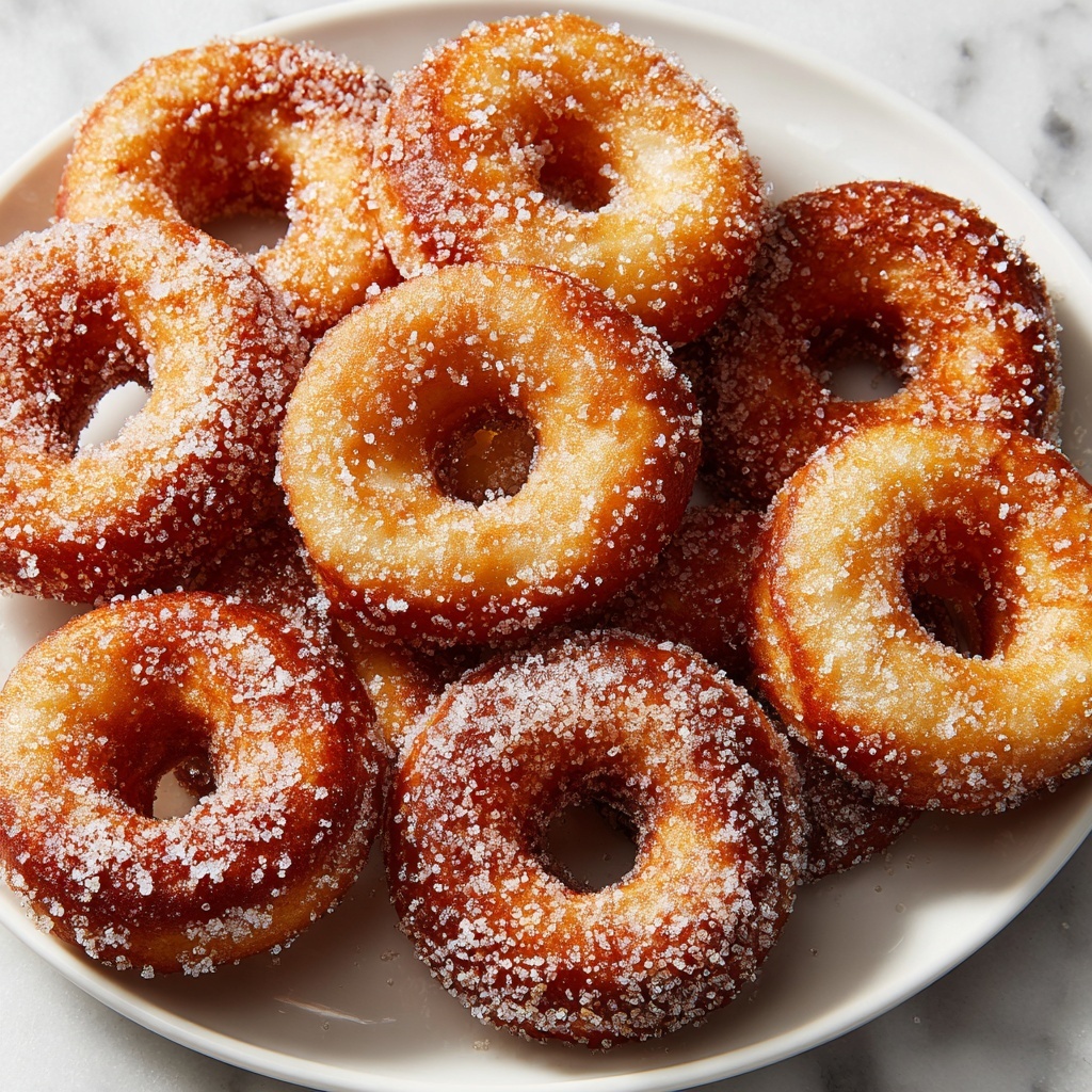 Fried Doughnuts with Sugar Recipe - Recipe Image